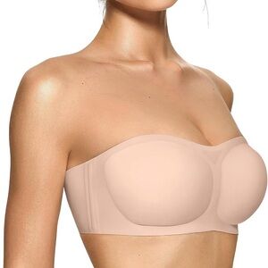 Elegant Strapless Bandeau in Nude